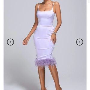 Bella Barnett Feather Midi Dress